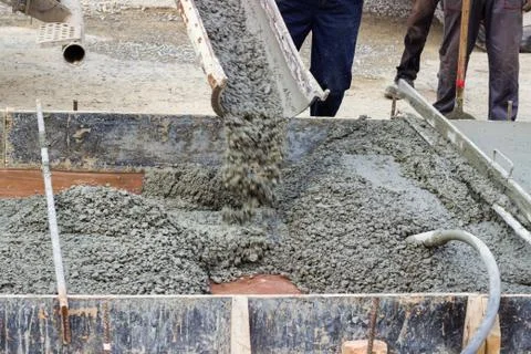 Pouring concrete Stock Photos