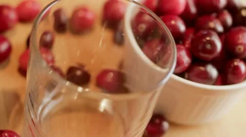 Pouring Cranberry Juice Video stock 12749574