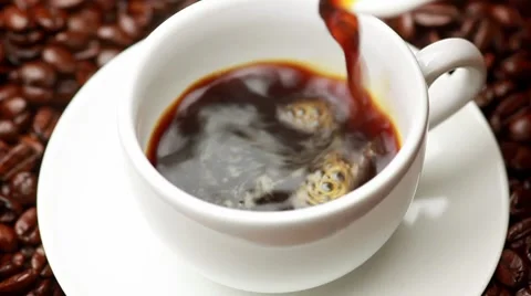 Pouring a cup of coffee Stock Footage 8574295