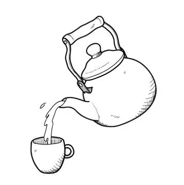 Pouring Drink Stock Illustration