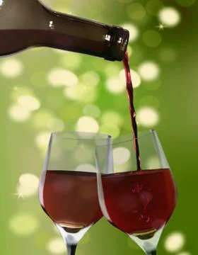 Pouring drinks from bottle Stock Photos