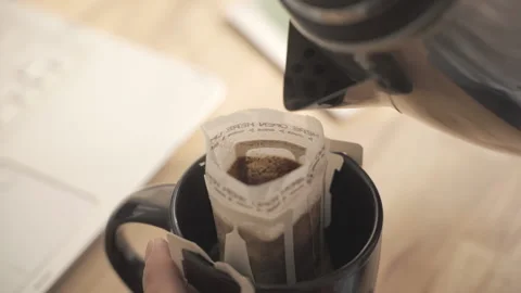 Pouring drip coffee Stock Footage 153030918