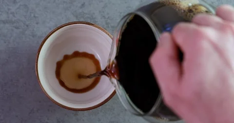 Pouring Filter Coffee UHD 4K Video Stock Footage 101433049