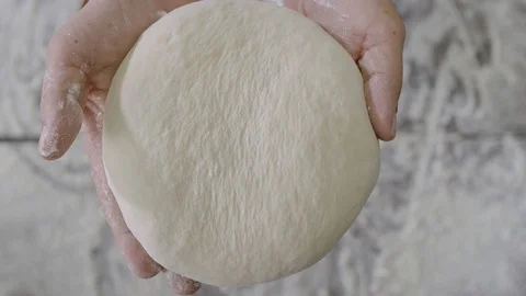 Pouring Flour and Preparing Dough Stock Footage 115862498