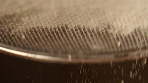 Pouring flour in slow motion Stock Footage 72659380