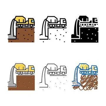 Pouring foundation color icon vector clean Stock Illustration