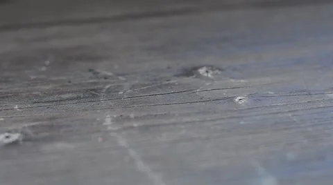 Pouring fresh bio raspberry on old wooden desk. Stock Footage 53941460