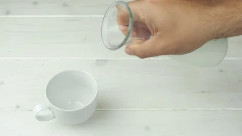 Pouring glass of milk Stock Footage 70963589