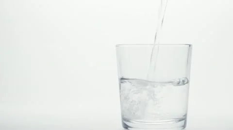 Pouring Glass of Water MS Stock Footage