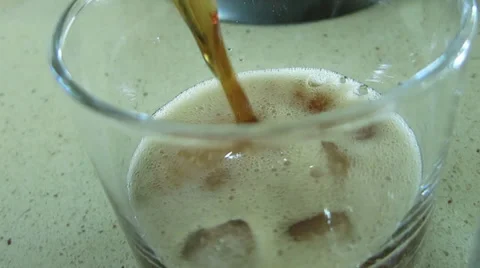 Pouring Glasses of Coke Stock Footage 33607841