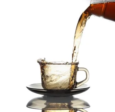 Pouring Healthy Tea Stock Photos