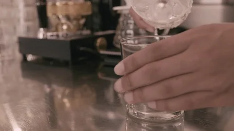 Pouring ice cubes in a glass 스톡 동영상 78033490