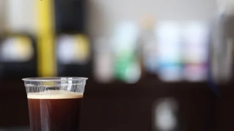 Pouring an  Iced Coffee Stock Footage 79424782