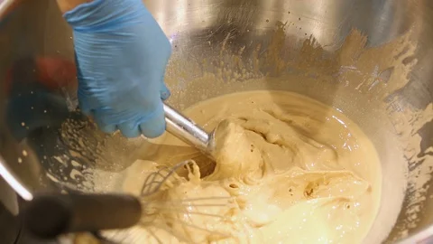 Pouring liquid nitrogen into a bowl Stock Footage 129273504