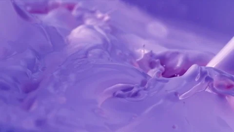 Pouring Medium Gray-Purple paint. Video stock 77852938