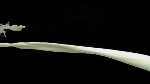 Pouring milk and making splashes, Slow Motion Video stock 22233107