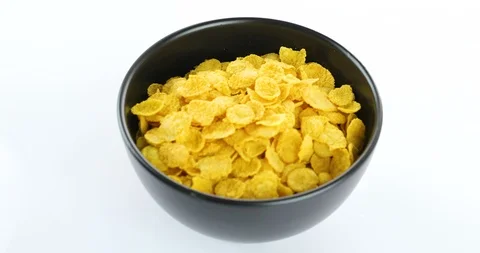 Pouring milk to cereal Stock Footage 102412628