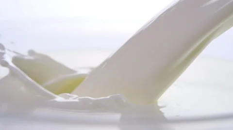 Pouring milk closeup Stock Footage 37111225