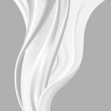 Pouring milk. Fluid flow, flow of cream, milk for your advertisements Stock Illustration