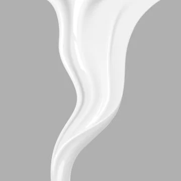 Pouring milk. Fluid flow, flow of cream, milk for your advertisements Stock Illustration