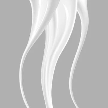 Pouring milk. Fluid flow, flow of cream, milk for your advertisements Stock Illustration