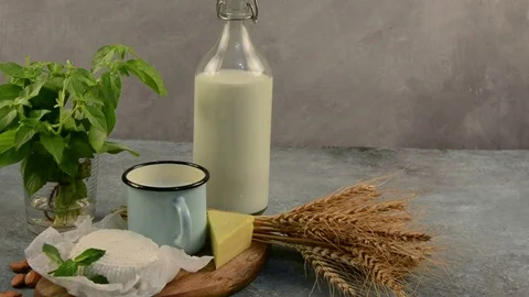 Pouring milk in to glass. Stock Footage 123729202