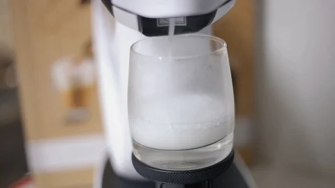 Pouring Milk From Machine Stock Footage 101927714