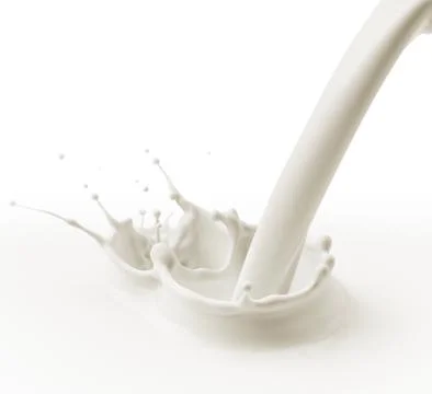 Pouring milk Stock Photos