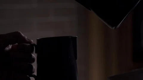 Pouring milk in slow motion Stock Footage 82732012