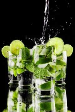 Pouring mojito Stock Photos