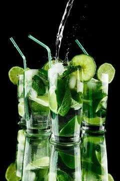 Pouring mojito Stock Photos