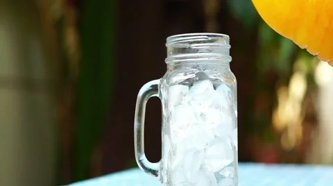 Pouring orange juice Stock Footage 47496035