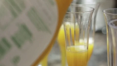 Pouring Orange Juice Stock Footage 71492136
