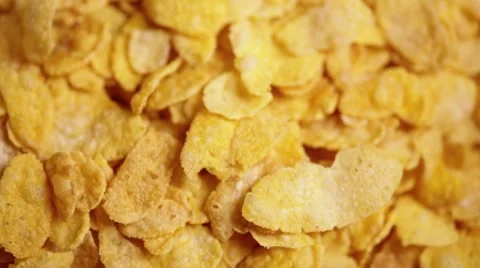 Pouring out cornflakes Stock Footage 8574590