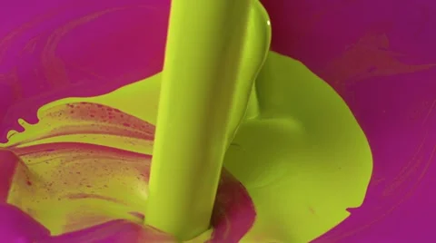 Pouring paint, Slow Motion Stock Footage 12234270