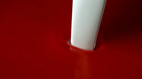 Pouring paint, Slow Motion Stock Footage 12234338
