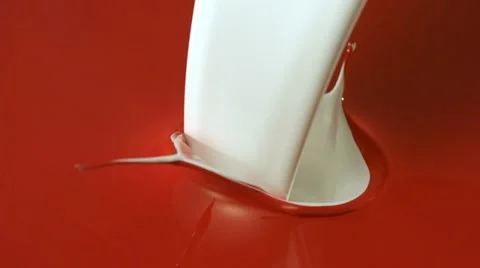 Pouring paint, Slow Motion Video stock 12352241