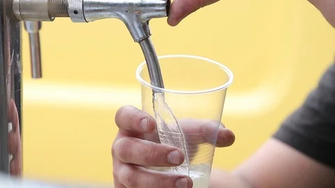 Pouring Perfect Draft Beer or drink Stock Footage 114583293