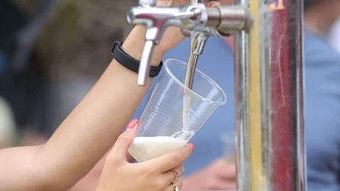 Pouring Perfect Draft Beer or drink Video stock 114583294