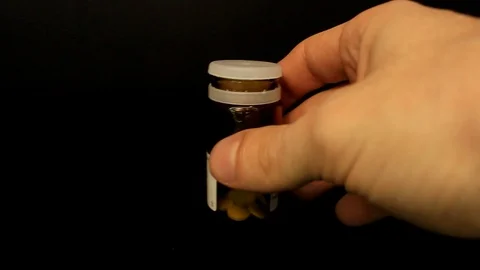 Pouring pills Into Hand Stock Footage 86414089