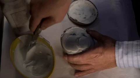 Pouring plaster of parris to the flask of RPD in 4k.
Representing the Stock Footage 108007589