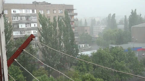 Pouring rain Video stock 35608241