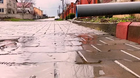 Pouring rain water Stock Footage 152854349