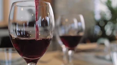 Pouring red wine Stock Footage 54426294
