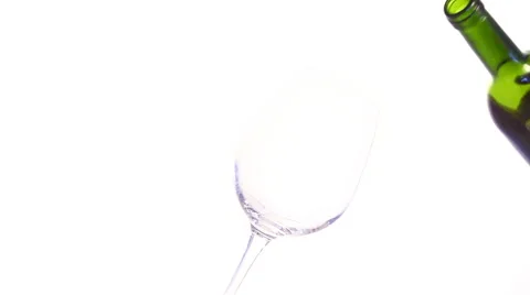 Pouring red wine into glass Stock Footage