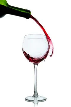 Pouring red wine Stock Photos