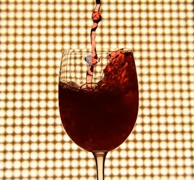 Pouring red wine Stock Photos