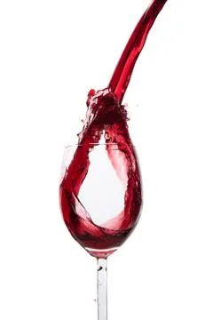 Pouring red wine Stock Photos