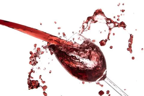 Pouring red wine Stock Photos