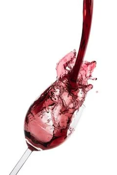 Pouring red wine Stock Photos